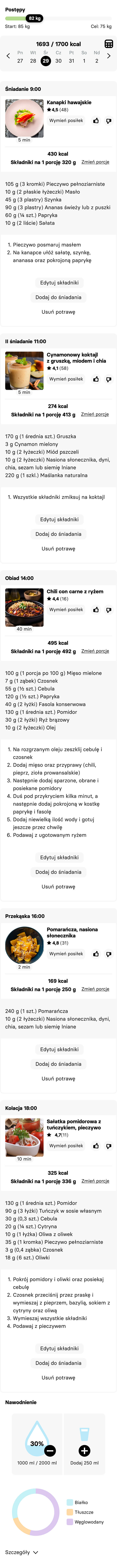 Przykładowy jadłospis