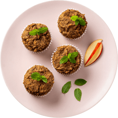 Muffinki<br>jabłkowo-rodzynkowe