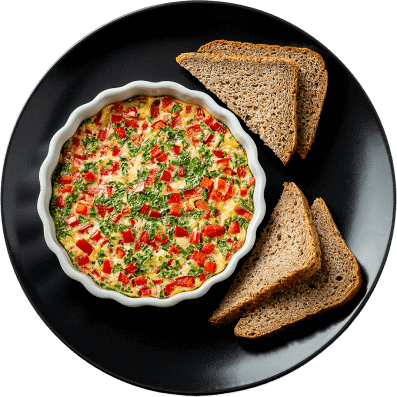 Frittata z papryką<br>i szczypiorkiem